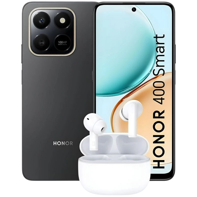 Honor 400 Smart 4G 4GB/128GB Negro + REGALO Honor Earbuds Choice X7 Lite Hover Image
