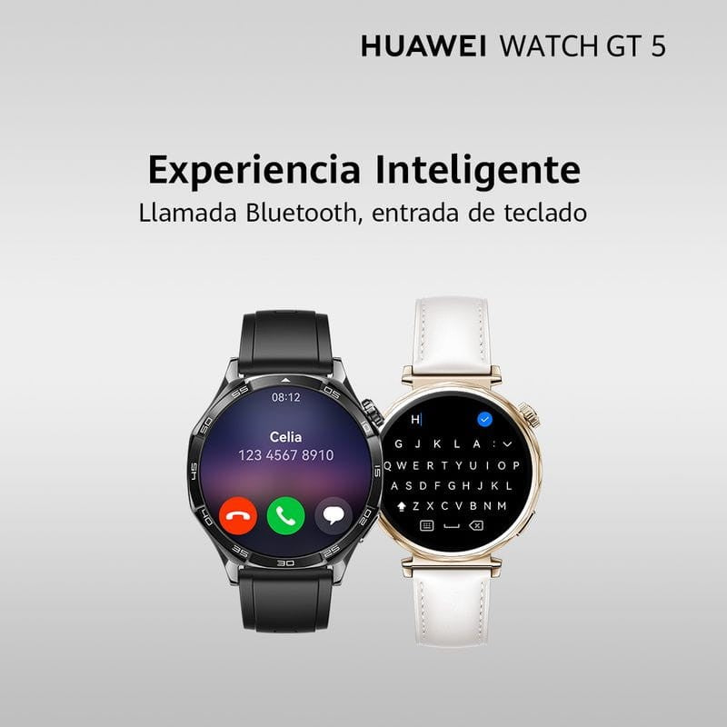 Smartwatch Huawei Watch GT5 41mm GPS Correa Cuero Blanco - Reloj Inteligente