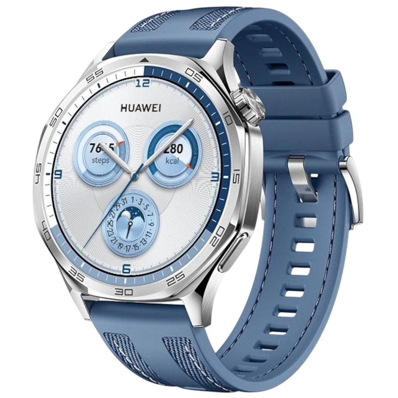 Huawei Watch GT5 46mm GPS Correa de Tejido Azul - Reloj Inteligente