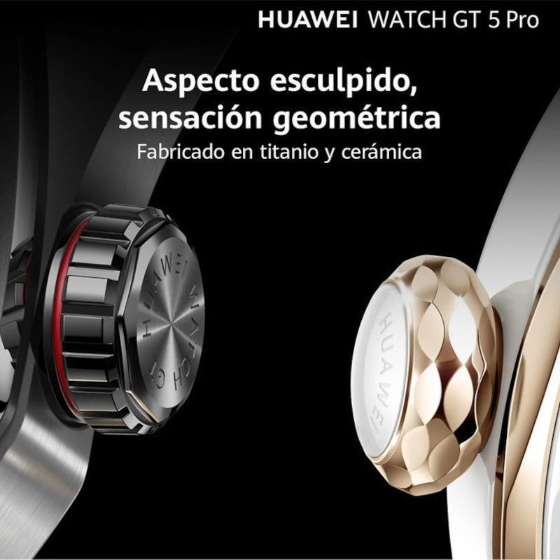 Huawei Watch GT5 Pro 46mm GPS Correa Fluoroelastómero Negro - Reloj Inteligente