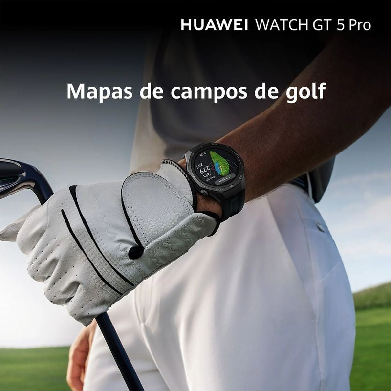 Huawei Watch GT5 Pro 46mm GPS Correa Fluoroelastómero Negro - Reloj Inteligente