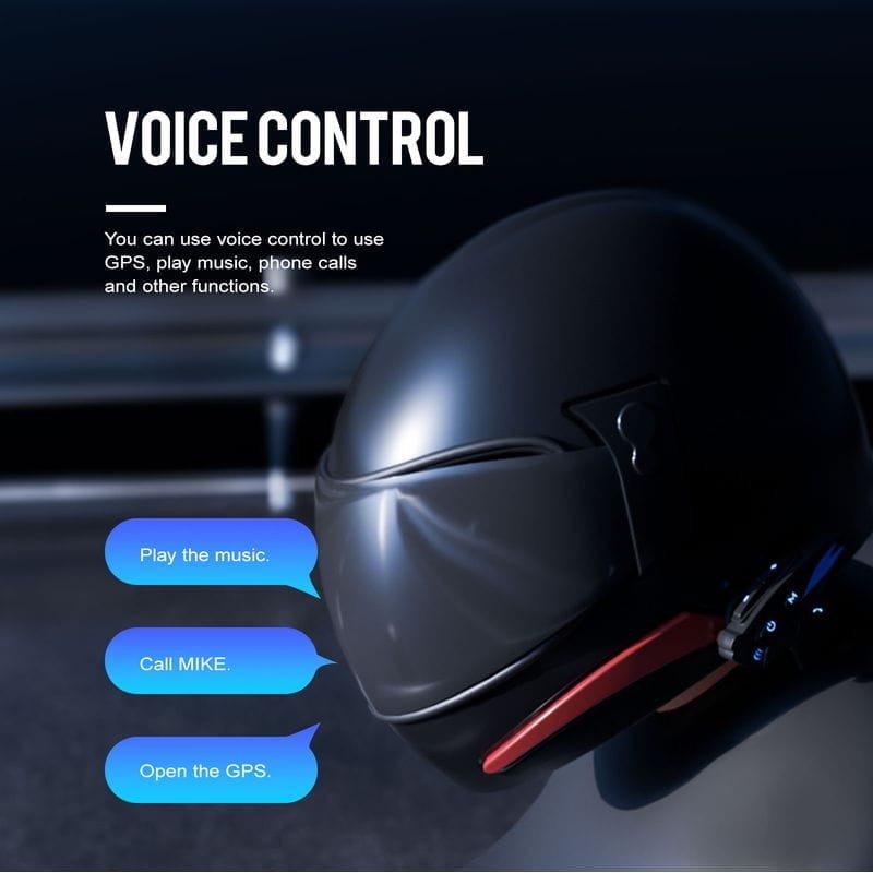 Hysnox Shark Pro Full Duplex Intercomunicador para Moto 8 conductores Hasta 2 km