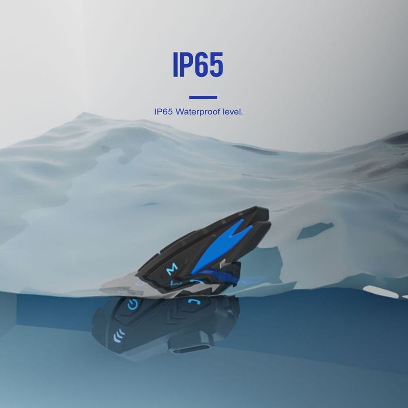 Hysnox Shark Pro Full Duplex Intercomunicador para Moto 8 conductores Hasta 2 km