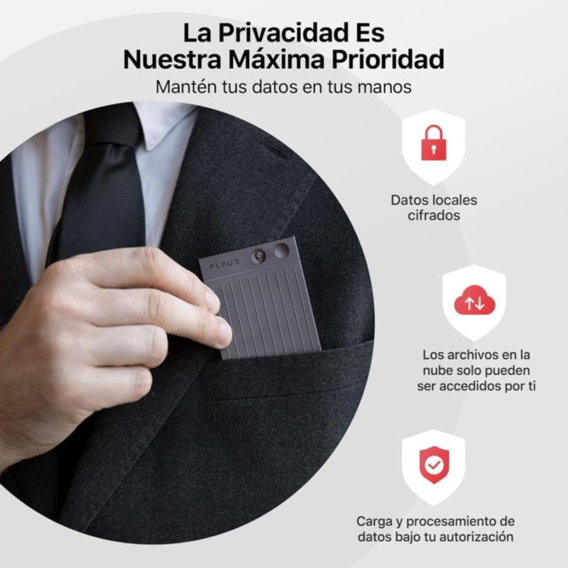 Grabadora de Voz con IA Plaud Note Negro