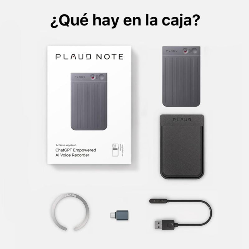 Grabadora de Voz con IA Plaud Note Negro