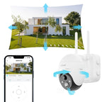 Cámara de Seguridad ieGeek ZS-GX4S 5MP/QHD IP65 WiFi Solar Blanco