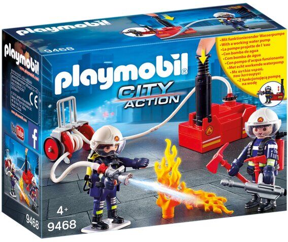 Playmobil 9468 bomberos con bomba de agua