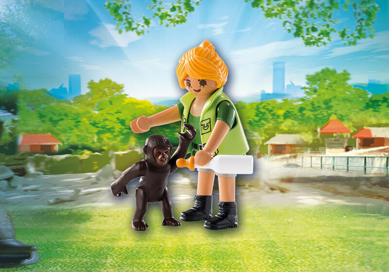 Playmobil  9074 cuidadora con bebé gorila