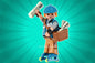 Repartidor de periódico - playmobil - sobre sorpresa serie 13 chicos
