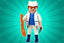 Carnicero - playmobil - sobre sorpresa serie 13 chicos