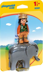 Playmobil 1.2.3 - cuidadora con elefante