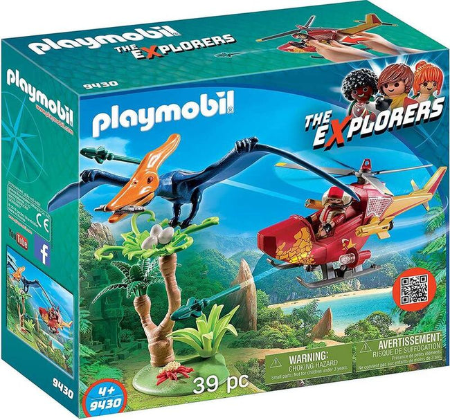 Playmobil - helicóptero con pterosaurio Hover Image