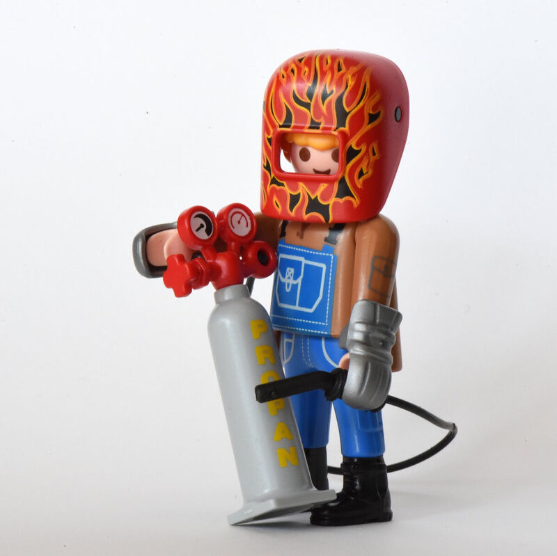 Soldador - playmobil - sobre sorpresa serie 14 nios