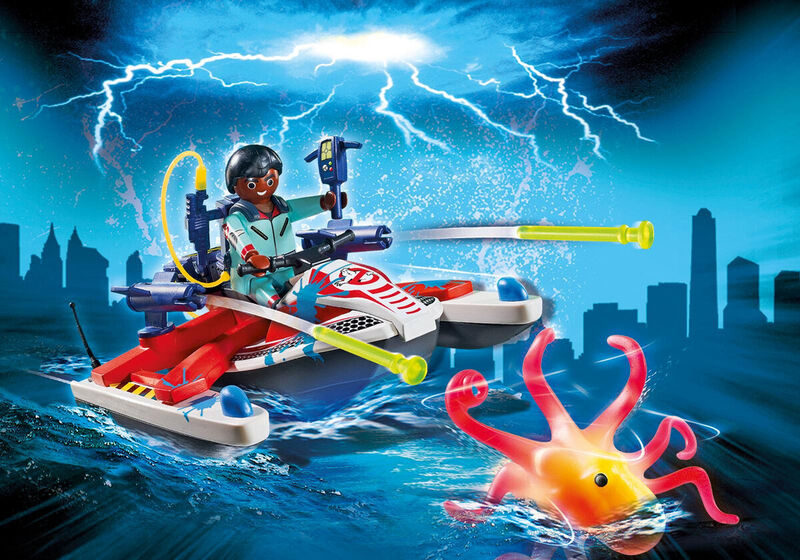 Playmobil - cazafantasmas: zeddemore con moto de agua