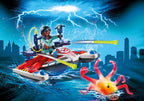 Playmobil - cazafantasmas: zeddemore con moto de agua