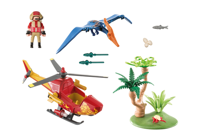 Playmobil - helicóptero con pterosaurio Hover Image