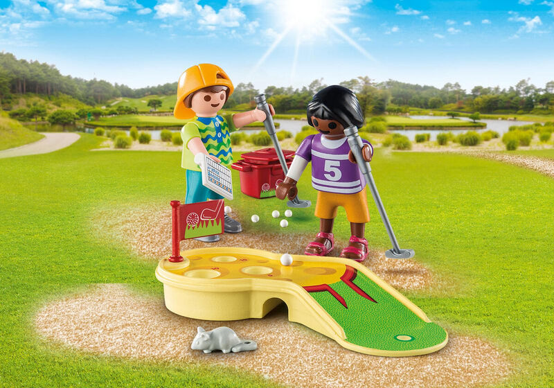Playmobil 9439 nios jugando a minigolf