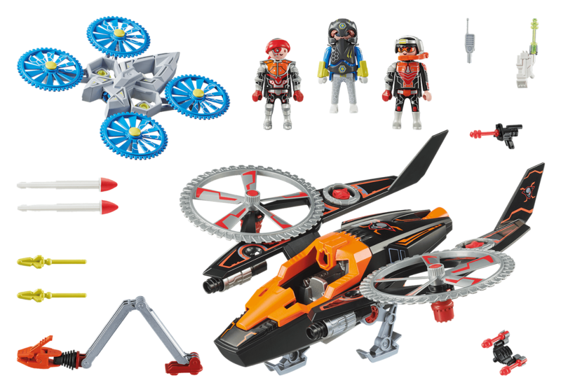 Playmobil 70023 helicóptero dron de los piratas galácticos