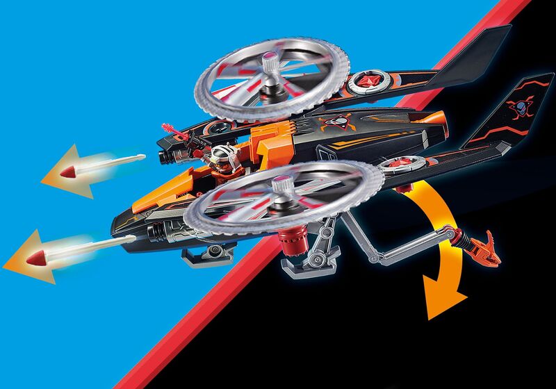Playmobil 70023 helicóptero dron de los piratas galácticos