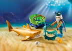 Playmobil 70097 magic sea king with shark carriage
