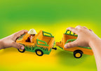 Playmobil - 1.2.3: vehículo del zoo con rinoceronte