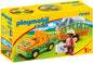 Playmobil - 1.2.3: vehículo del zoo con rinoceronte