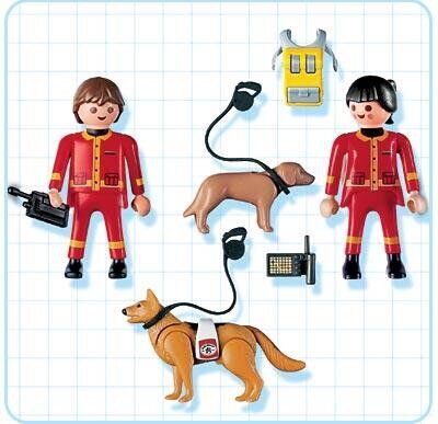 Playmobil - equipo de rescate con perros