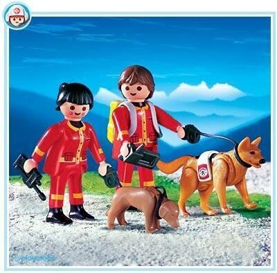 Playmobil - equipo de rescate con perros