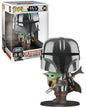 Funko pop! the mandalorian - el mandaloriano cromado con el nio 25 cm