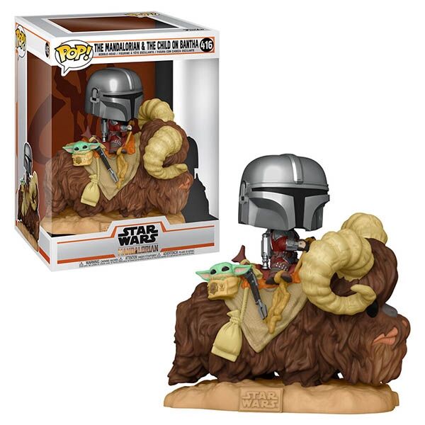 FUNKO POP! The Mandalorian - Mandaloriano y Nio en Bantha Hover Image