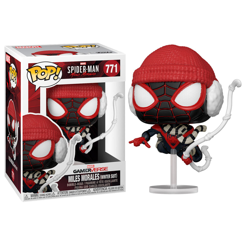 Figura Pop Marvel Spiderman Miles Morales Winter Suit