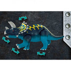 Playmobil - dino rise: triceratops, disturbios por las piedras legendarias