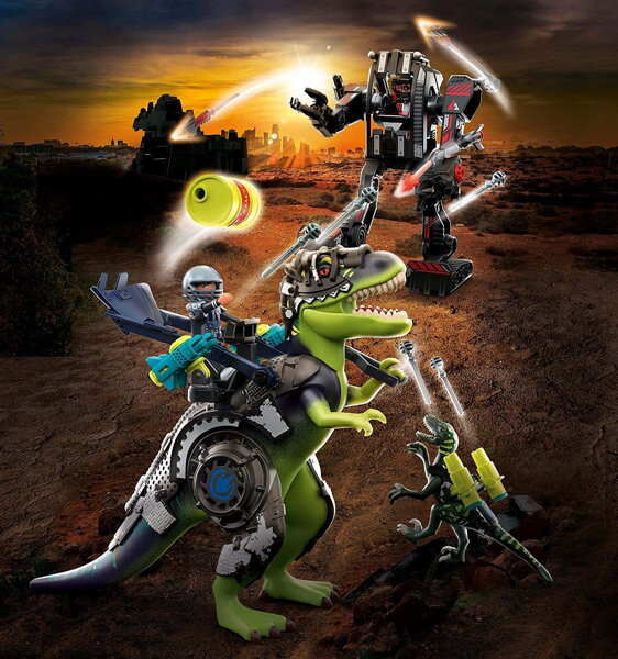 Playmobil  70624 t-rex: batalla de los gigantes