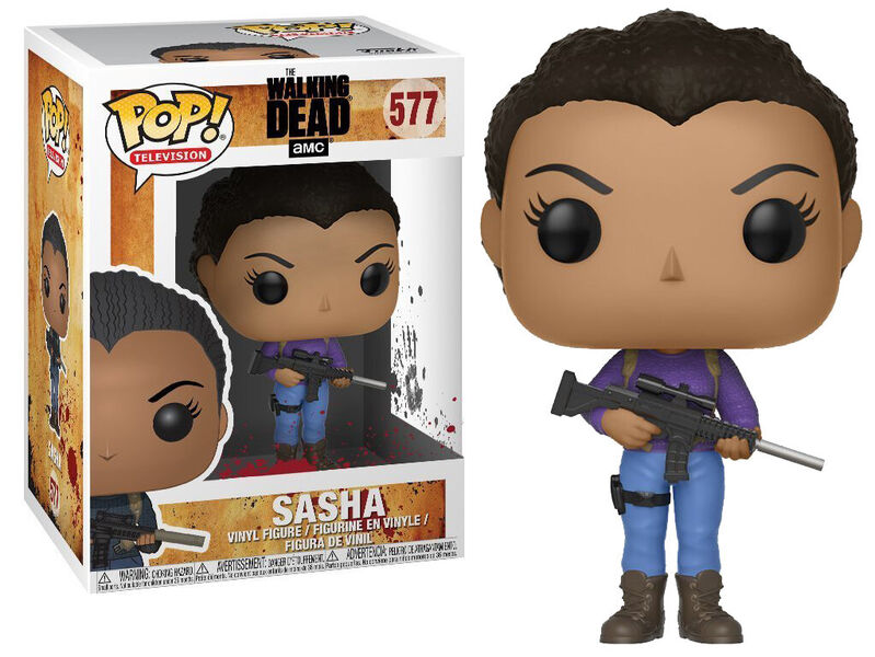 Funko pop! the walking dead - sasha, ref: 25205, n577 (unidad única - no admite devolución, ver fotos reales del producto)