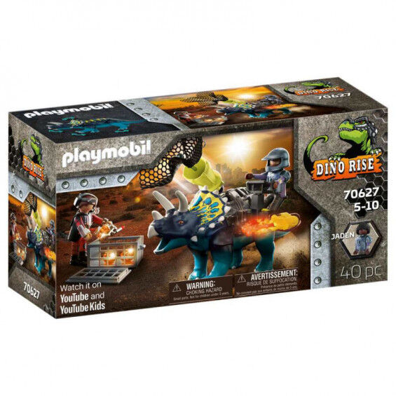 Playmobil - dino rise: triceratops, disturbios por las piedras legendarias