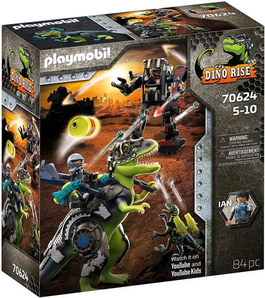 Playmobil  70624 t-rex: batalla de los gigantes