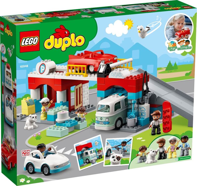 10948 parking garage and car wash lego  duplo