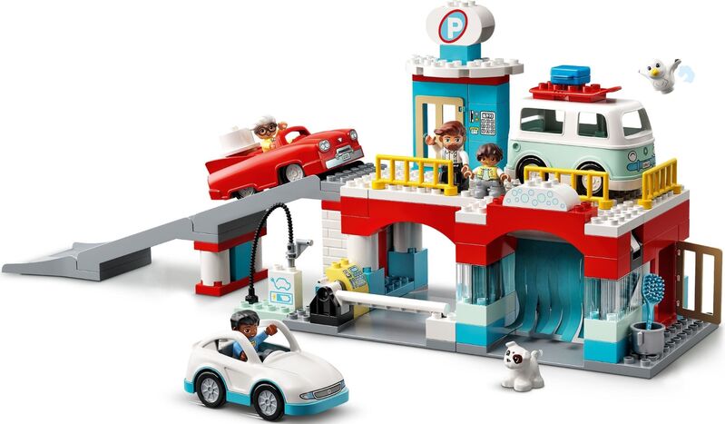 10948 parking garage and car wash lego  duplo
