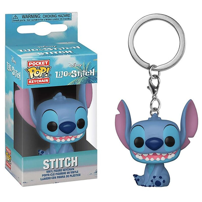Funko pocket pop! llavero lilo & stitch (sentado sonriendo) Hover Image