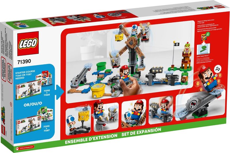 Lego super mario - set de expansión: derribo de los reznors