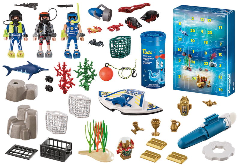 Playmobil - calendario de adviento misión policial de buceo diversión en el bao