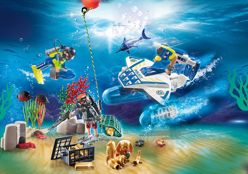 Playmobil - calendario de adviento misión policial de buceo diversión en el bao