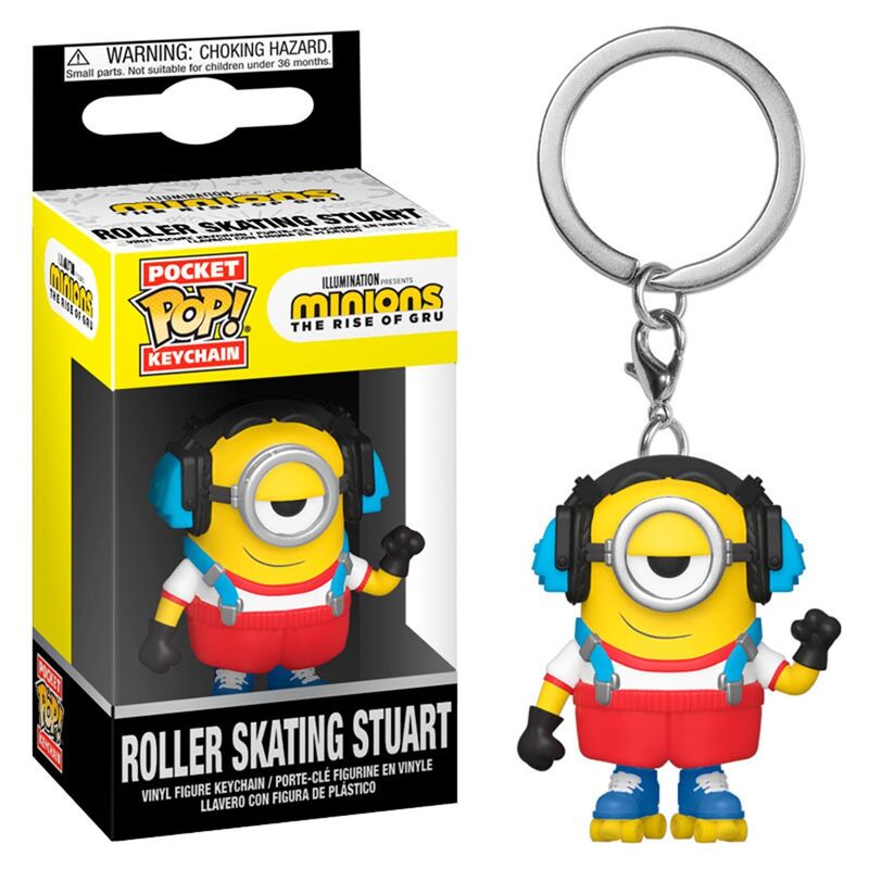 Funko pocket pop! keychain minions 2 - roller skating stuart