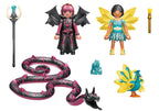 Playmobil Ayuma 70803 Hada Cristal y Hada Murciélago con animales del alma
