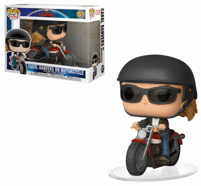 Capitana Marvel Pop! Rides - Carol Danvers en Motocicleta Hover Image