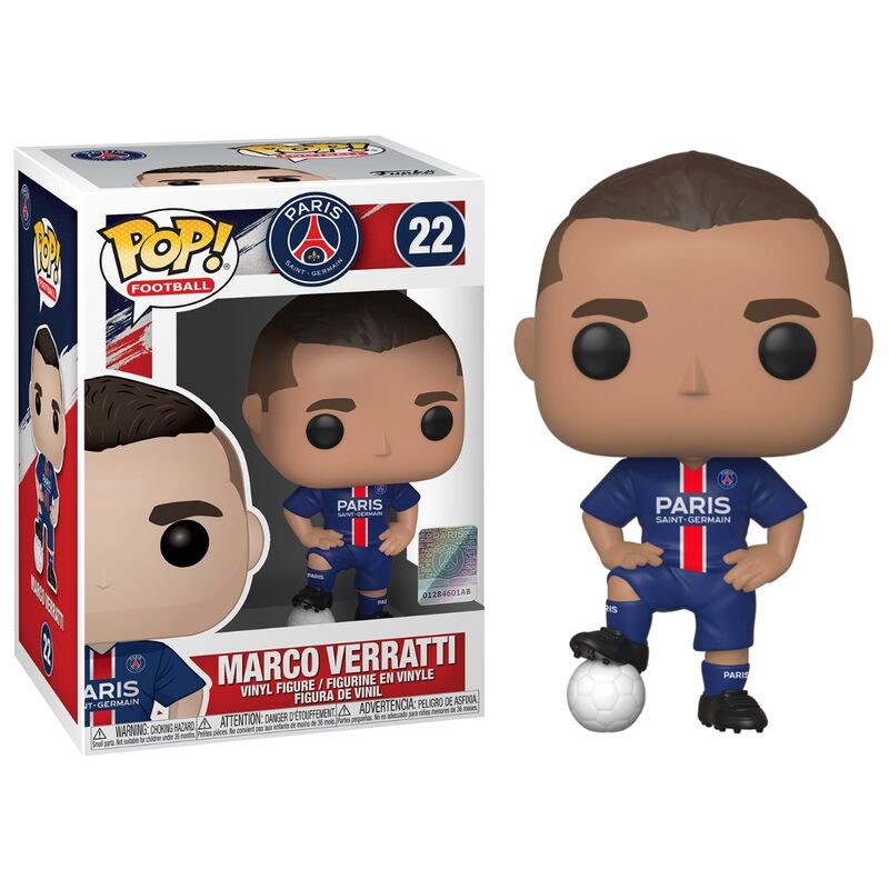 Funko pop! fútbol: paris saint germain - marco verratti ref: 39830, n 22 (unidad única - no admite devolución, ver fotos reales del producto)
