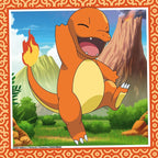 Ravensburger puzle - pokémon: charmander, bulbasaur y squirtle 3x49 piezas