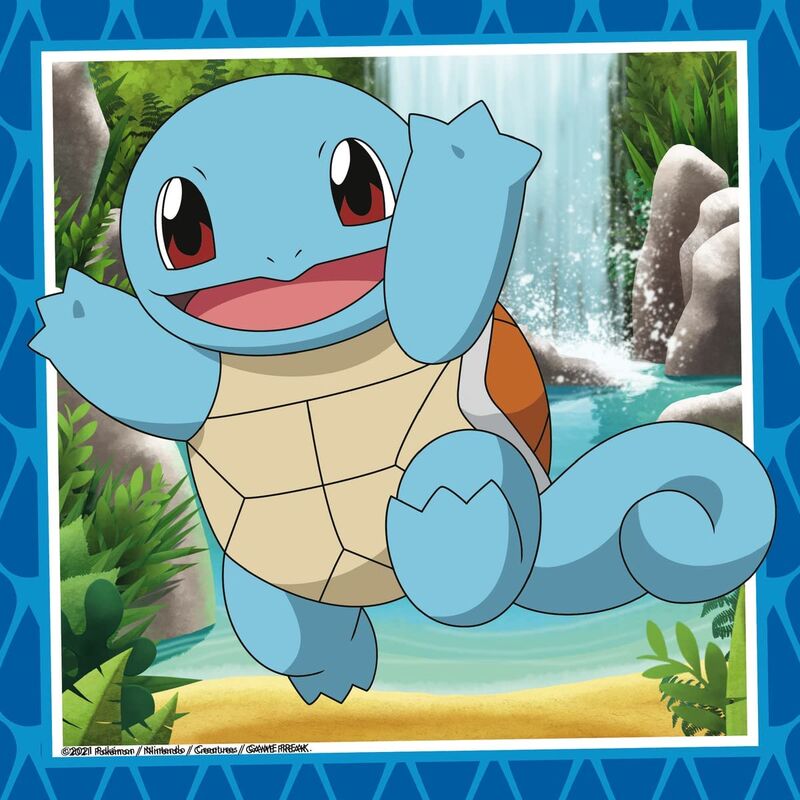 Ravensburger puzle - pokémon: charmander, bulbasaur y squirtle 3x49 piezas