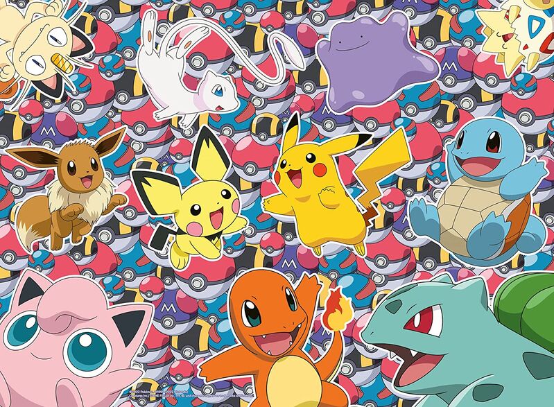 Ravensburger puzle - pokémon: listos para la batalla! 100 piezas xxl