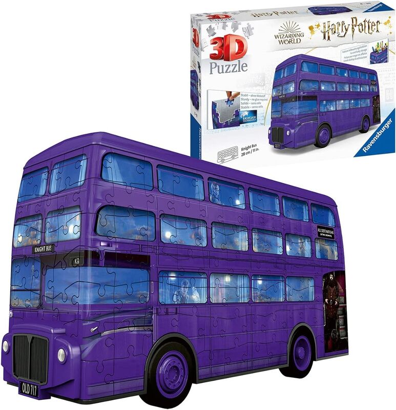 Ravensburger puzle 3d - portalápices autobús noctámbulo 216 piezas